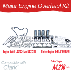MAJOR ENGINE OVERHAUL KIT FOR CLARK - PERKINS 4.236 CY60-70 EARLY 