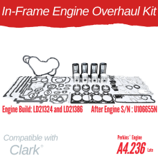 IN-FRAME ENGINE OVERHAUL KIT FOR CLARK - PERKINS 4.236 CY60-70 LATE