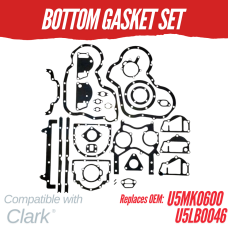 INDUSTRIAL BOTTOM GASKET SET FOR CLARK / PERKINS A4.236 / A4.248 U5MK0600