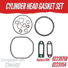 CYLINDER HEAD GASKET SET DEUTZ ENGINE BF4L913 F4L912 F5L912 BF6L912 REPLC: 02910048 
