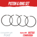 PISTON & RING SET FOR FORD 201 CID DIESEL REPLC: 81877563
