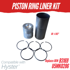 PISTON RING LINER KIT FOR HYSTER / PERKINS A4.236 W/ LINER OD 4.103" U5MK0286 B3169