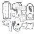 BOTTOM GASKET SET FOR INTERNATIONAL D206 D239 D246 D268 - 584 674 785 895 REPLC: 3136813R99 