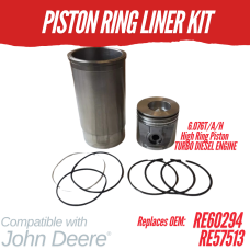 PISTON KIT FOR JOHN DEERE 4045T/H 6068T/H POWERTECH TURBO 280 6430 REPLC: RE527039 RE536083
