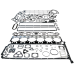 ENGINE OVERHAUL GASKET SET FOR JOHN DEERE 6.101A/T EARLY & 6.619A/T 762 8630 REPLC: RE37416 