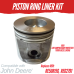 PISTON KIT FOR JOHN DEERE 6081 LOW COMPRESSION TURBO 2256 7710 9970 REPLC: RE508156 RE62791