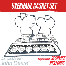 ENGINE OVERHAUL GASKET SET FOR JOHN DEERE 6068D 6068T 6068T/H 200LC 330B REPLC RE501456 