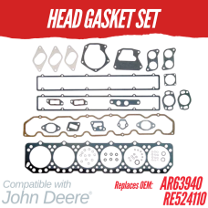 HEAD GASKET SET FOR JOHN DEERE 6.404D LATE ESN 4040 4230 7700 REPLC: AR63940 RE524110 