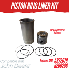 PISTON KIT FOR JOHN DEERE 6.466T/A EARLY ESN 4640 6622 8450 REPLC: AR72079 RE60288 AR93629