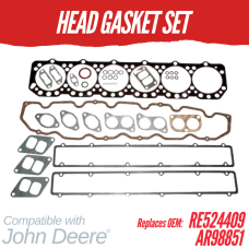HEAD GASKET SET FOR JOHN DEERE 6.466A 6.466T 690C 4450 5720 9940 REPLC: AR98851 RE524409