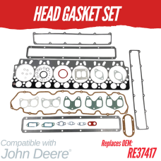 HEAD GASKET SET FOR J OHN DEERE 6.101A/T EARLY & 6.619A/T 744E 762 892 8630 REPLC: RE37417