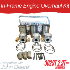 IN-FRAME ENGINE OVERHAUL KIT FOR JOHN DEERE 3029T 2.9T - POWERTECH (Mid) - 5400 5400N 