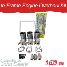 IN-FRAME ENGINE OVERHAUL KIT FOR JOHN DEERE 3.152D - EARLY 510 820 1020 300 350A