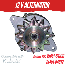 KUBOTA 12V ALTERNATOR - 15451-64010, 15451-64012, 15451-64013 - M5950, M6950 