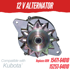12V ALTERNATOR FOR KUBOTA REPLC: 15471-64010 15253-64010 15321-64010