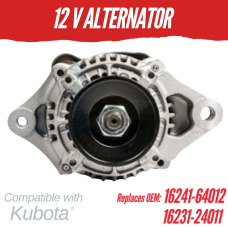 12V ALTERNATOR FOR KUBOTA REPLC: 16241-64012, 16231-24011, 16231-64010