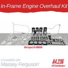 IN-FRAME ENGINE OVERHAUL KIT FOR MASSEY FERGUSON - PERKINS 4.236 LATE SERIAL NUMBERS 175 255 50C 