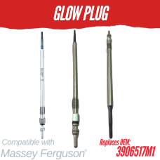 GLOW PLUG FOR MASSEY FERGUSON 2635 2604H 2605H 2606H 2607H 3906517M1