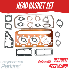 Head Gasket Set Compatible with Perkins A3.152, A3.144 - REPLC: U5LT0012, 4222562M91