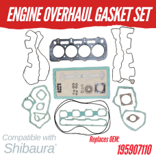 ENGINE OVERHAUL GASKET SET FOR SHIBAURA N844, N844T- 1.995L DISPLACEMENT REPLC: 195907110