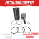 PISTON/RING/LINER KIT FOR ZETOR TRACTOR 3 RING 4320 5911 6011 6045 6211 REPLC: 62110099 